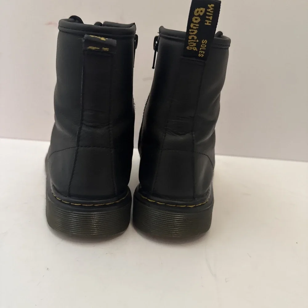 Dr. Martens 1460 Y Black Leather Lace Up Combat Boots Youth US 5